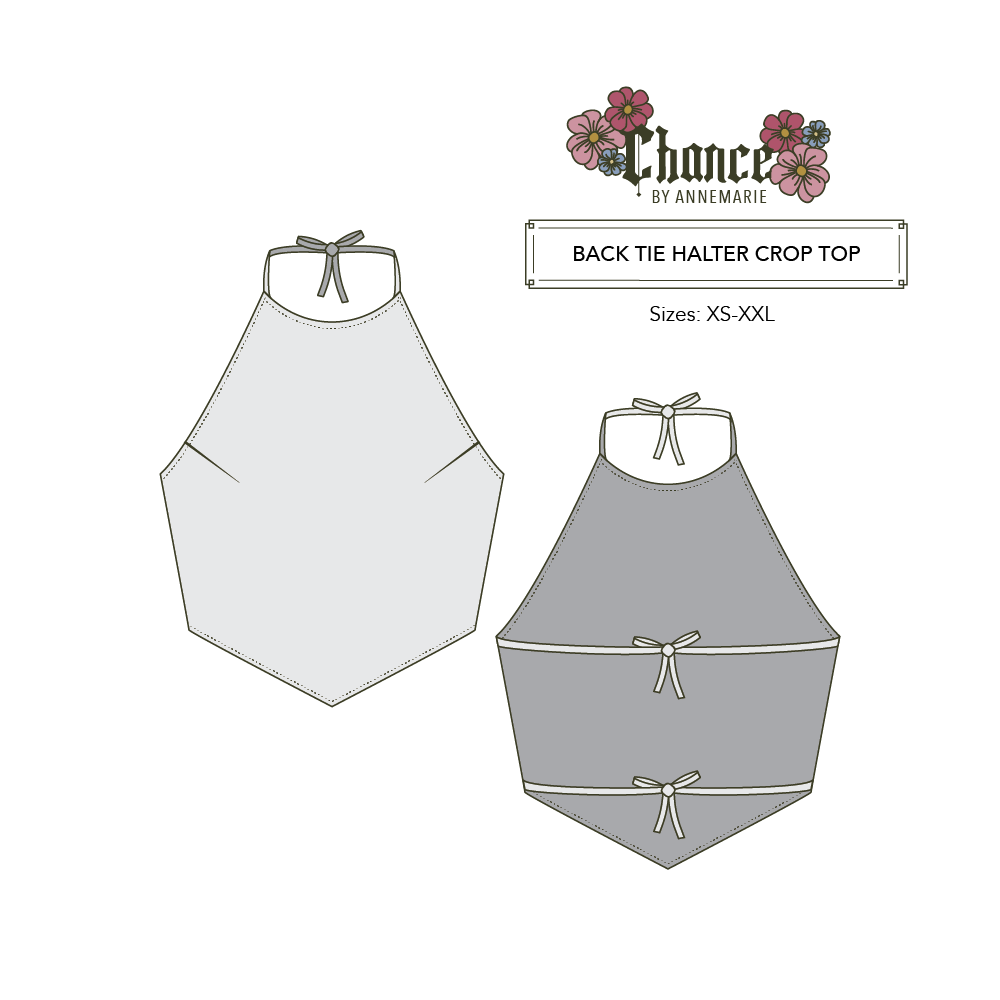 Back Tie Halter Crop Top