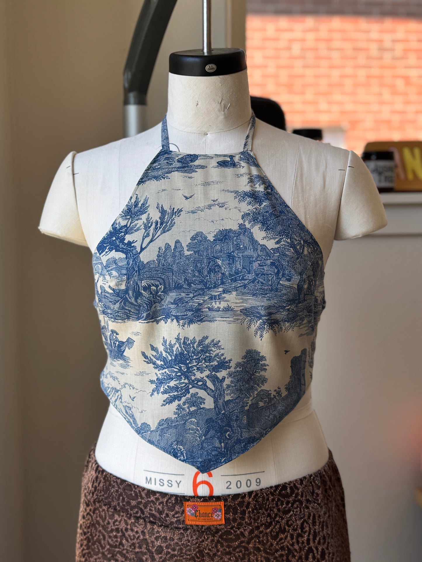 Back Tie Halter Crop Top