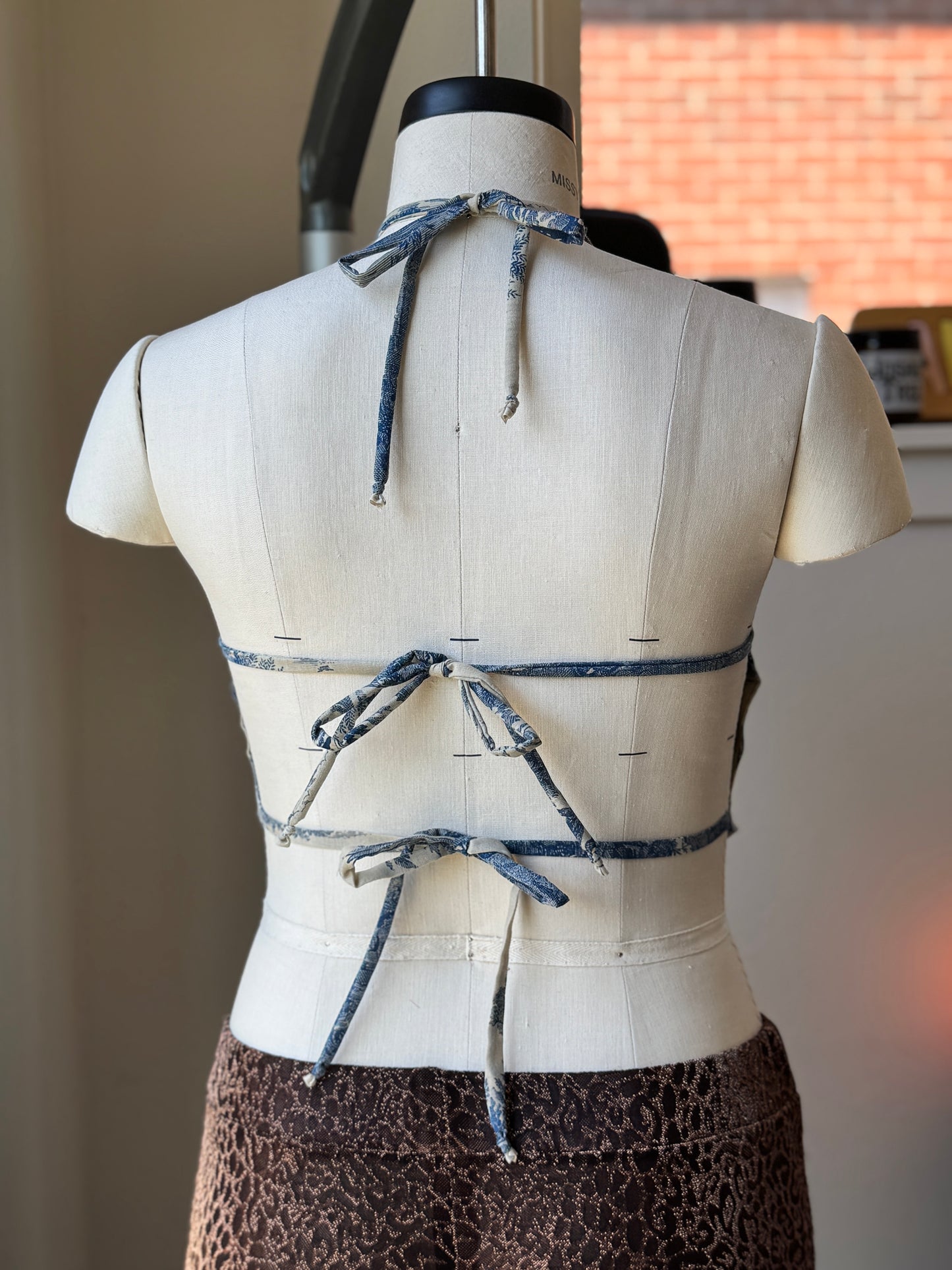 Back Tie Halter Crop Top